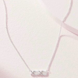 Stella & Dot xoxo silver necklace